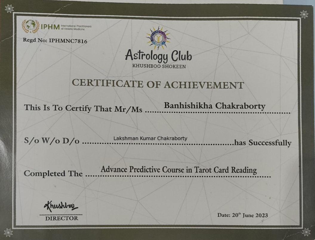 Advanced Tarot Certification